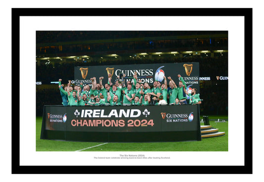 Ireland 2024 Six Nations Champions Team Rugby Photo Memorabilia