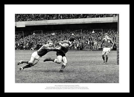 Gareth Edwards 1971 Wales Grand Slam Rugby Photo Memorabilia