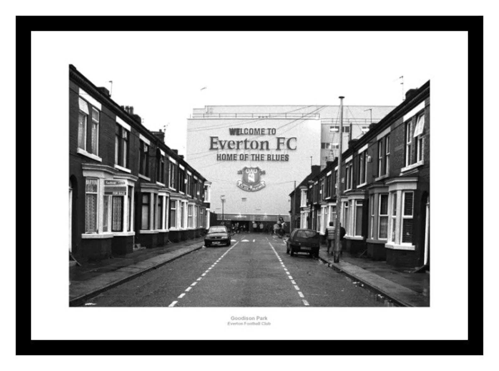 Everton FC Outside Goodison Park Stadium Photo Memorabilia