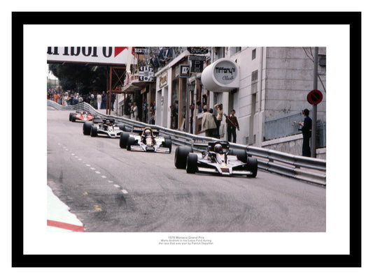 1978 Monaco Grand Prix Mario Andretti Formula One Photo Memorabilia