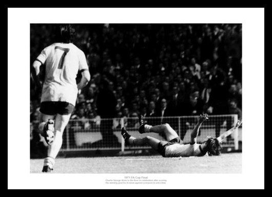 Arsenal 1971 FA Cup Final Charlie George Goal Photo Memorabilia