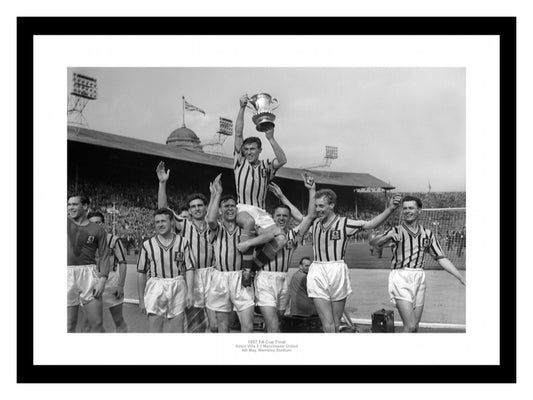 Aston Villa 1957 FA Cup Final Team Photo Memorabilia