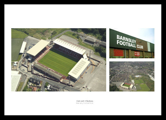 Barnsley FC Oakwell Stadium Aerial Views Photo Memorabilia