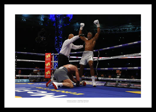 Anthony Joshua Knocks Down Klitschko Wembley 2017 Boxing Photo