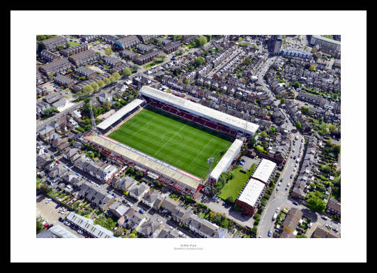 Brentford FC Griffin Park Aerial Photo Memorabilia –