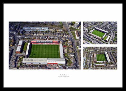 Brentford FC Griffin Park Aerial Photo Memorabilia