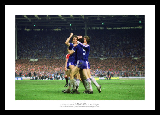 Brighton 1983 FA Cup Final Goal Celebration Photo Memorabilia