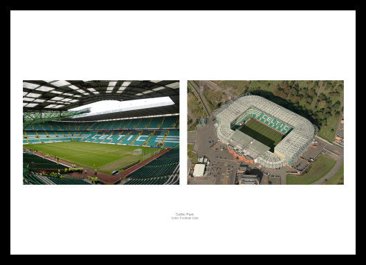 Celtic Park - Inside Parkhead Stadium & Aerial View Photo Memorabilia