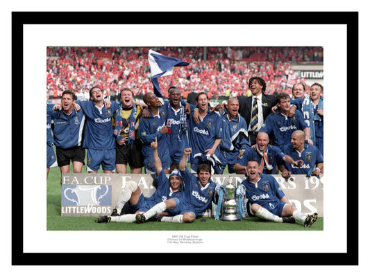 Chelsea FC 1997 FA Cup Final Team Celebrations Photo