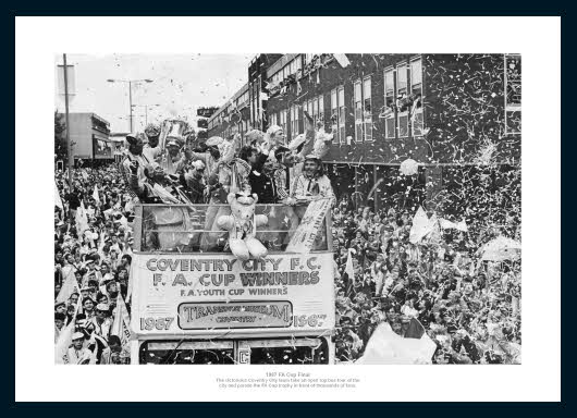 Coventry City 1987 FA Cup Final Open Top Bus Photo Memorabilia