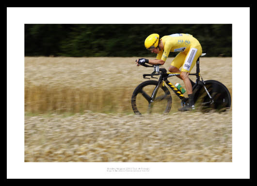 Bradley Wiggins 2012 Tour de France Time Trial Photo Memorabilia