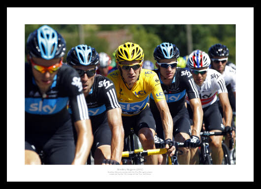 Bradley Wiggins & Team Sky 2012 Tour de France Photo Memorabilia