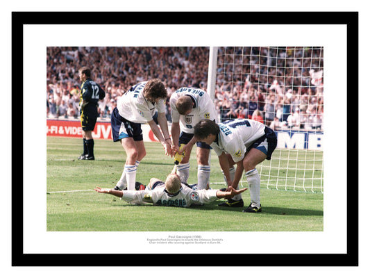 Paul Gascoigne Gazza 'Dentist Chair' Euro 96 Photo Memorabilia