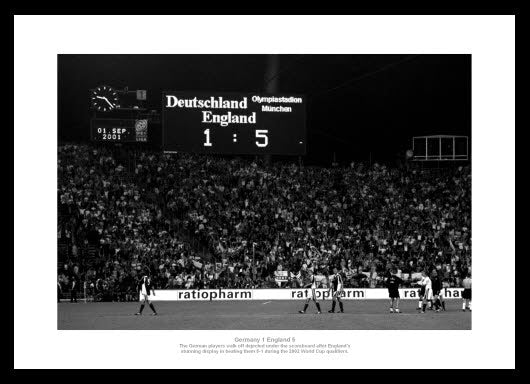 England 5 Germany 1 Scoreboard Photo Memorabilia