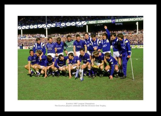 Everton FC 1987 League Champions Team Photo Memorabilia