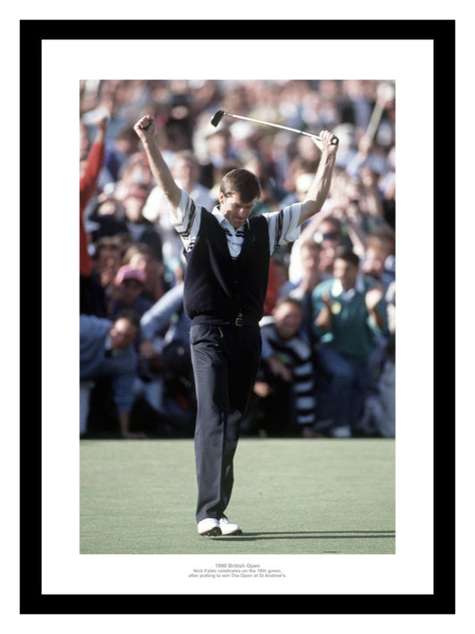 Nick Faldo Wins 1990 British Open Golf Photo Memorabilia
