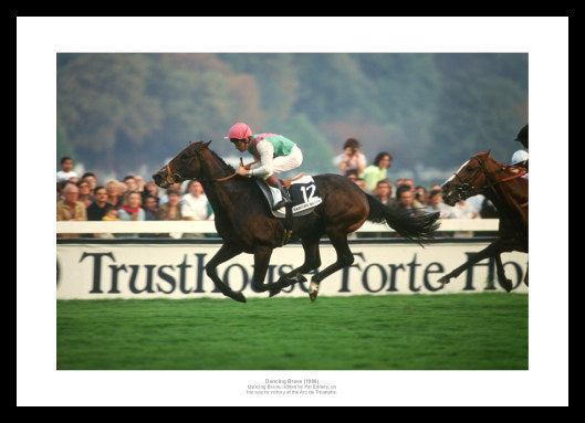 Pat Eddery & Dancing Brave 1986 Arc de Triumphe Photo Memorabilia