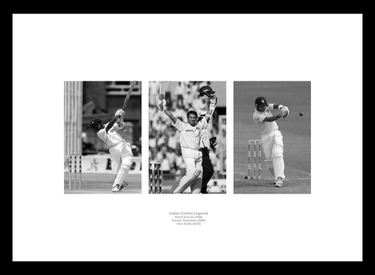 Indian Cricket Legends - Dravid, Tendulkar and Kohli Photo Memorabilia