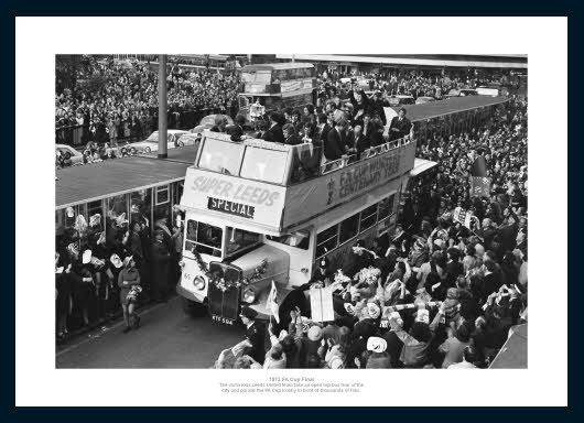 Leeds United 1972 FA Cup Final Open Top Bus Photo Memorabilia