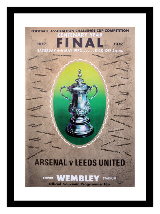 Leeds United 1972 FA Cup Final Programme Cover Print Memorabilia