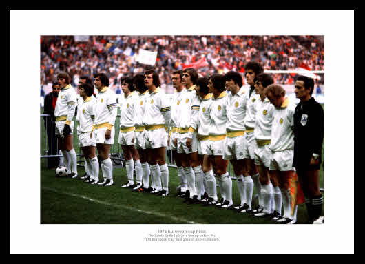 Leeds 1975 European Cup Final Team Photo Memorabilia
