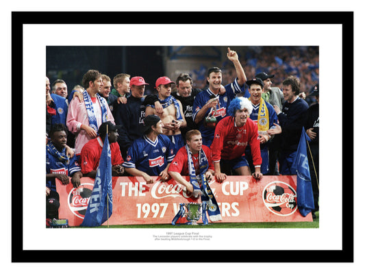 Leicester City 1997 League Cup Final Team Photo Memorabilia