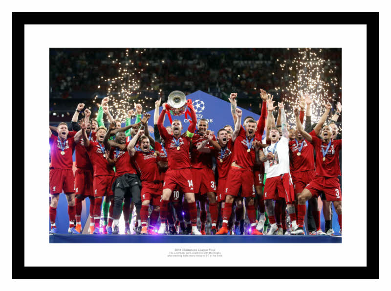 Liverpool FC 2019 Champions League Final Team Celebrations Photo Memorabilia