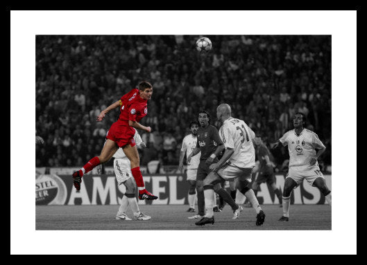 Steven Gerrard Liverpool 2005 Champions League Spot Colour Photo