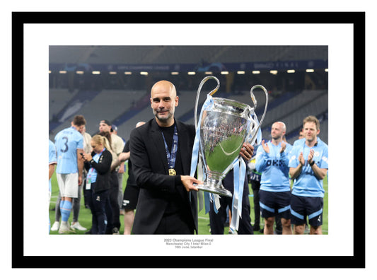 Pep Guardiola Manchester City 2023 Champions League Final Photo Memorabilia