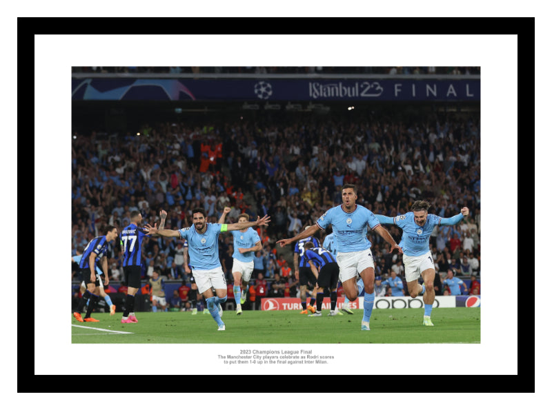 Rodri Goal Manchester City 2023 Champions League Final Photo Memorabilia