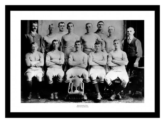 Manchester City First FA Cup Winning Team 1904 Photo Memorabilia