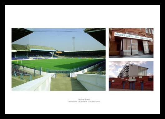 Manchester City Maine Road Stadium Photo Memorabilia