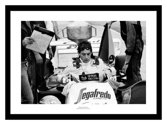 Ayrton Senna 1984 British Grand Prix Formula One Photo Memorabilia