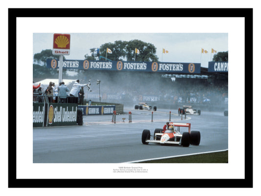 Ayrton Senna Wins 1988 British Grand Prix Formula One Photo Memorabilia
