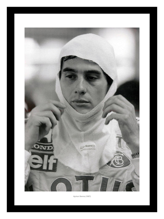 Formula One Legend Ayrton Senna 1987 Photo Memorabilia