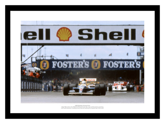 Nigel Mansell 1992 British Grand Prix Formula One Photo Memorabilia