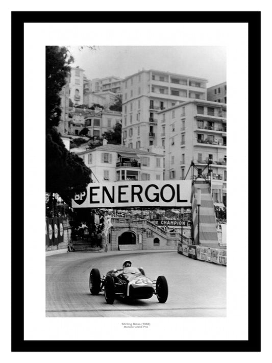 Stirling Moss 1960 Monaco Grand Prix Photo Memorabilia