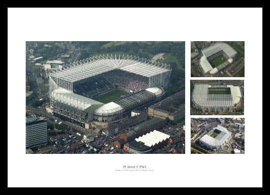 Newcastle United St James Park Stadium Aerial Photo Memorabilia