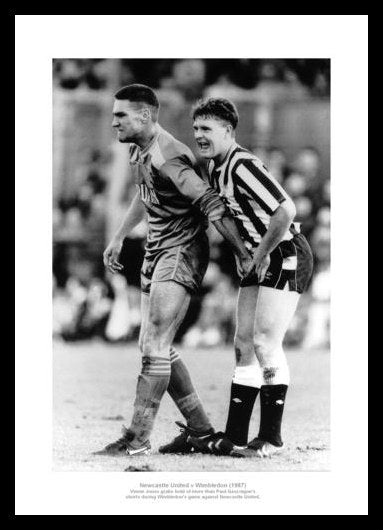 Vinnie Jones Grabs Paul Gascoigne Wimbledon FC Photo Memorabilia