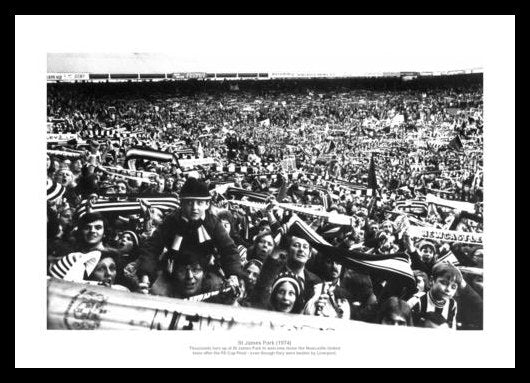 Newcastle United Fans at St James Park Stadium 1974 Photo Memorabilia