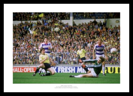 Oxford United 1986 League Cup Final Houghton Goal Photo Memorabilia