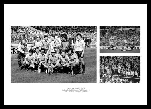 Oxford United 1986 League Cup Final Photo Memorabilia