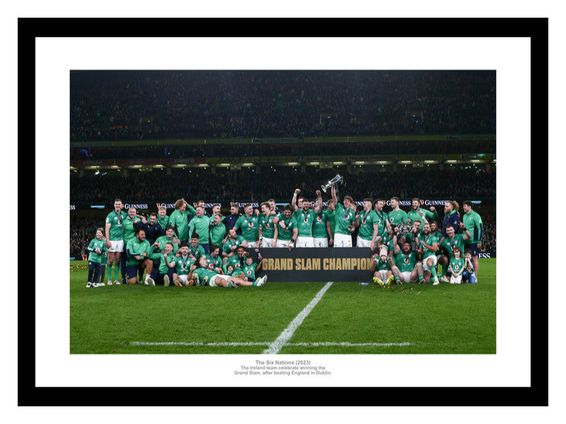 Ireland 2023 Six Nations Grand Slam Team Rugby Photo Memorabilia