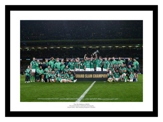 Ireland 2023 Six Nations Grand Slam Team Rugby Photo Memorabilia