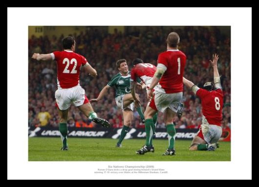 Ireland 2009 Grand Slam Ronan O'Gara Photo Memorabilia