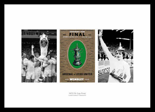 Leeds United 1972 FA Cup Final Photo Memorabilia