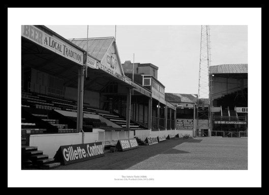 Swansea City Vetch Field Stadium 1984 Historic Photo Memorabilia