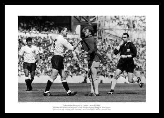 Dave Mackay Grabs Billy Bremner 1966 Photo Memorabilia