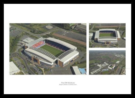Wigan Athletic Stadium Aerial Photo Memorabilia