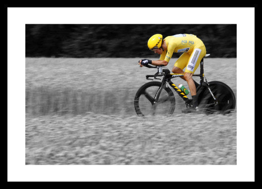 Bradley Wiggins Time Trial Tour de France Spot Colour Photo Memorabilia